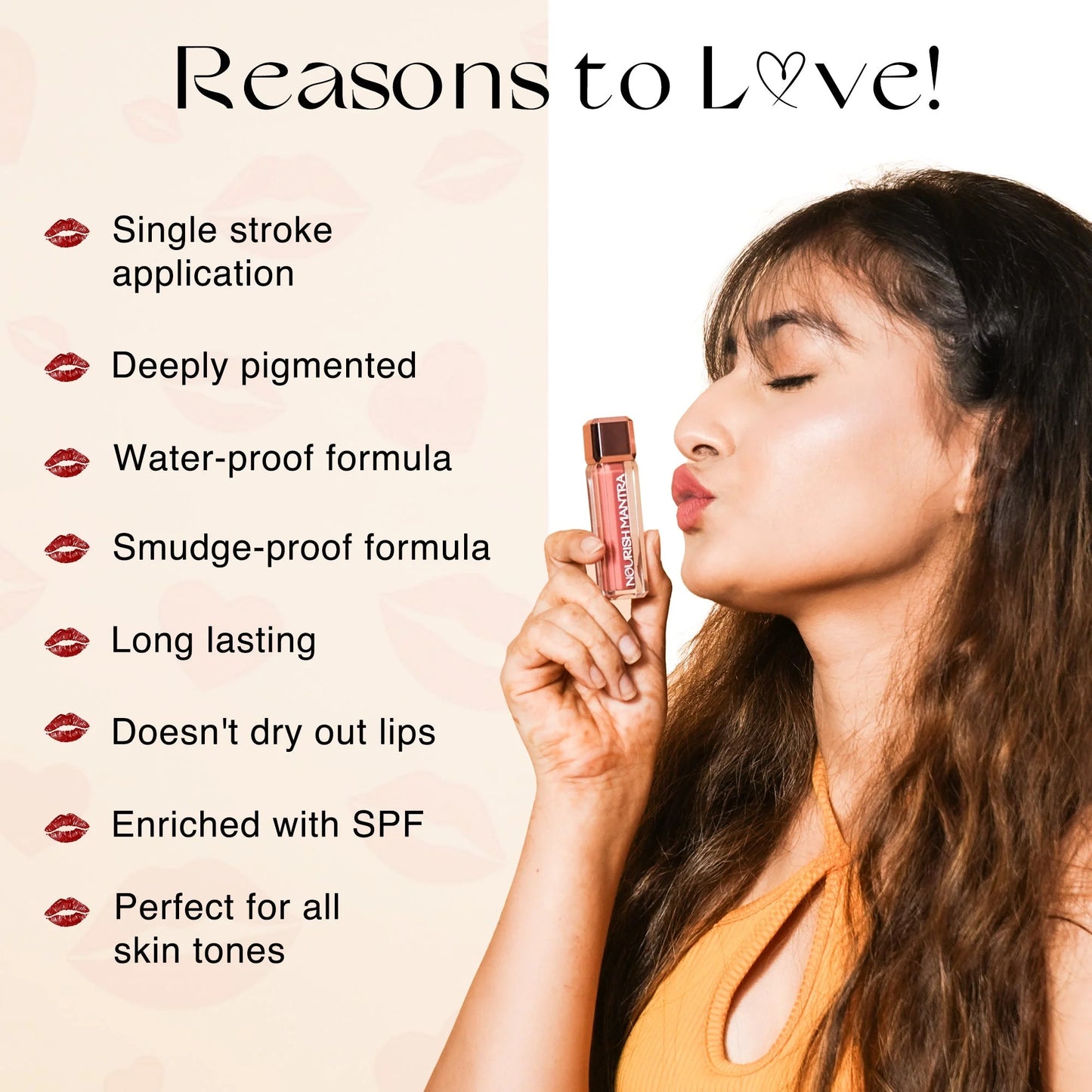 Ishq Wala Red (Candy Apple Red) Lipstick With SPF 3.5ml - Nourish Mantra