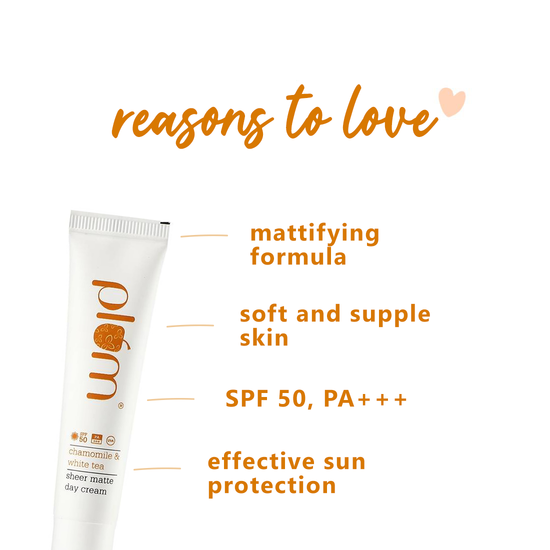 Plum Chamomile & White Tea Sheer Matte Day Cream SPF50 (15 ml)