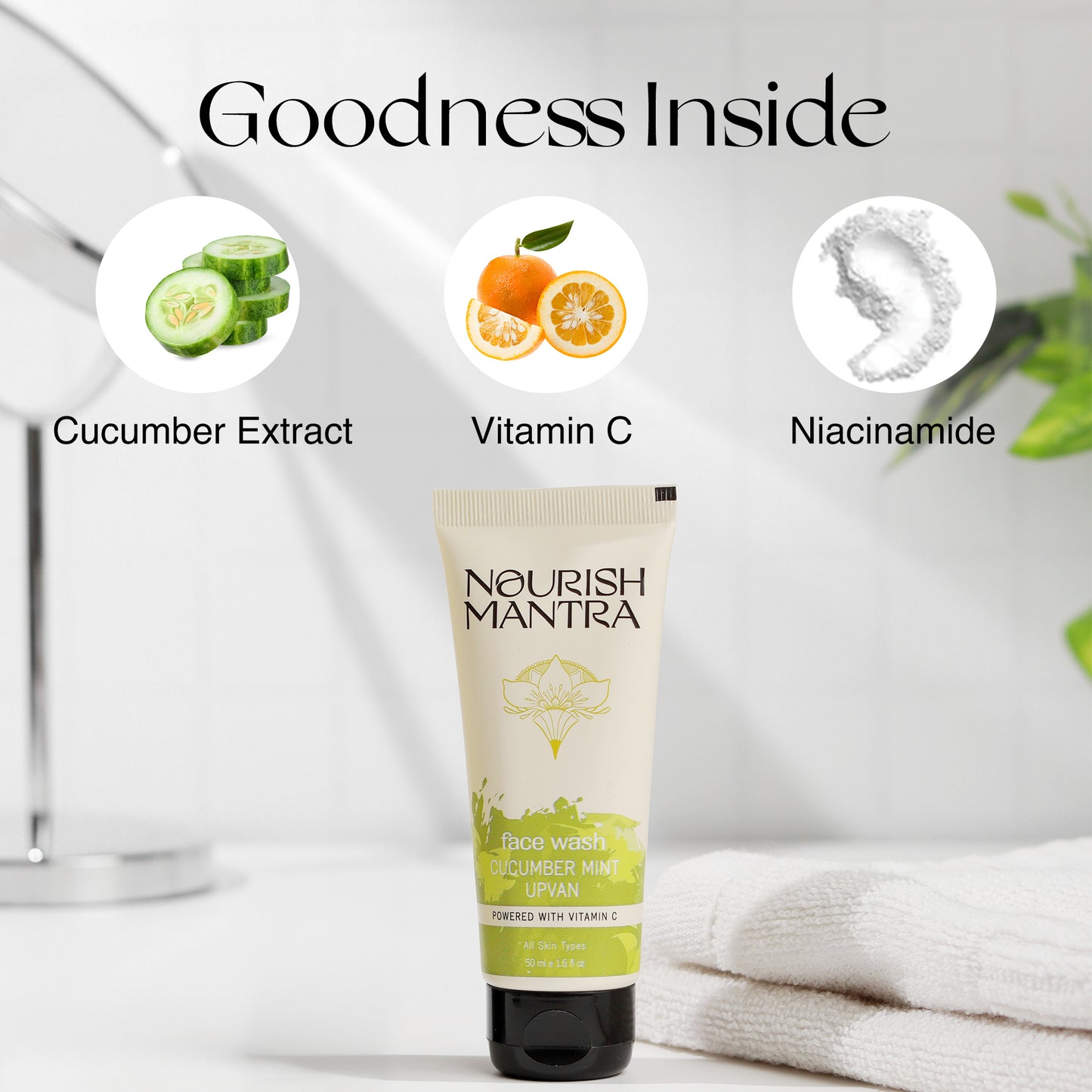 Cucumber Mint Upvan Face Wash 50g - Nourish Mantra