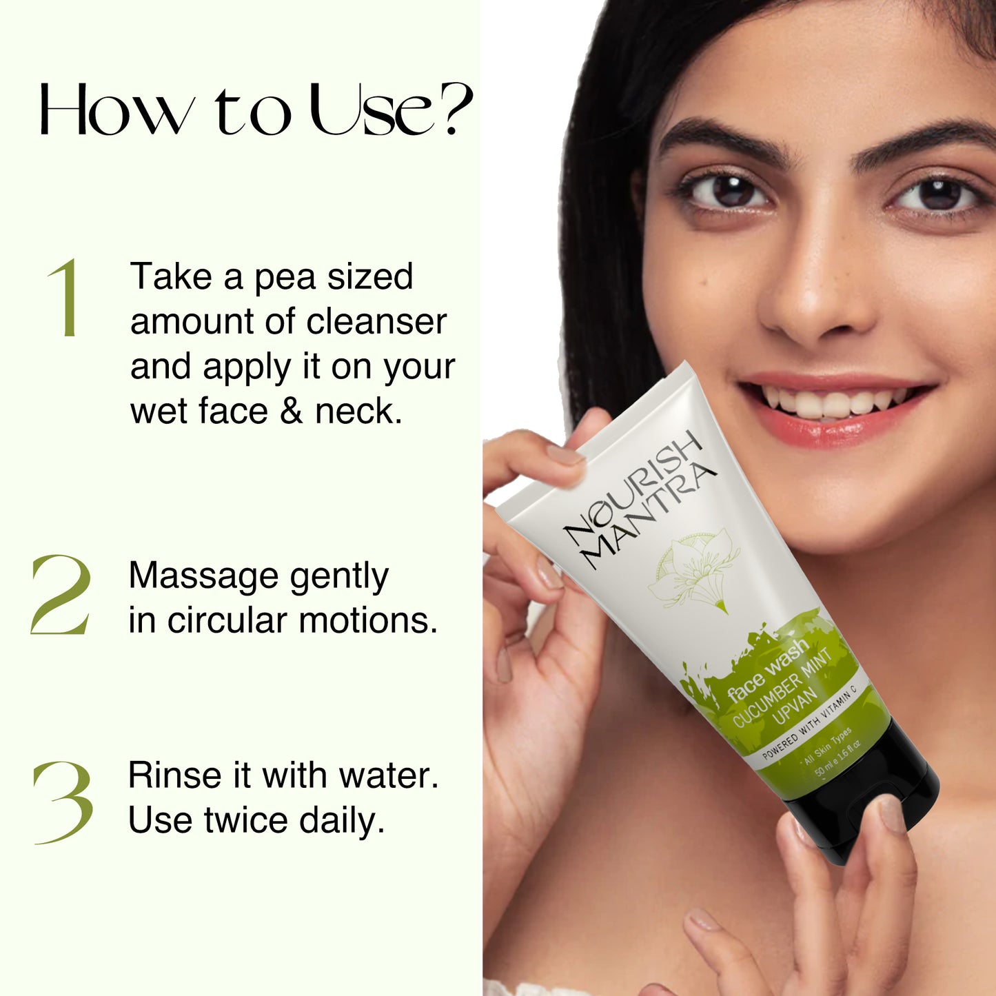 Cucumber Mint Upvan Face Wash 50g - Nourish Mantra