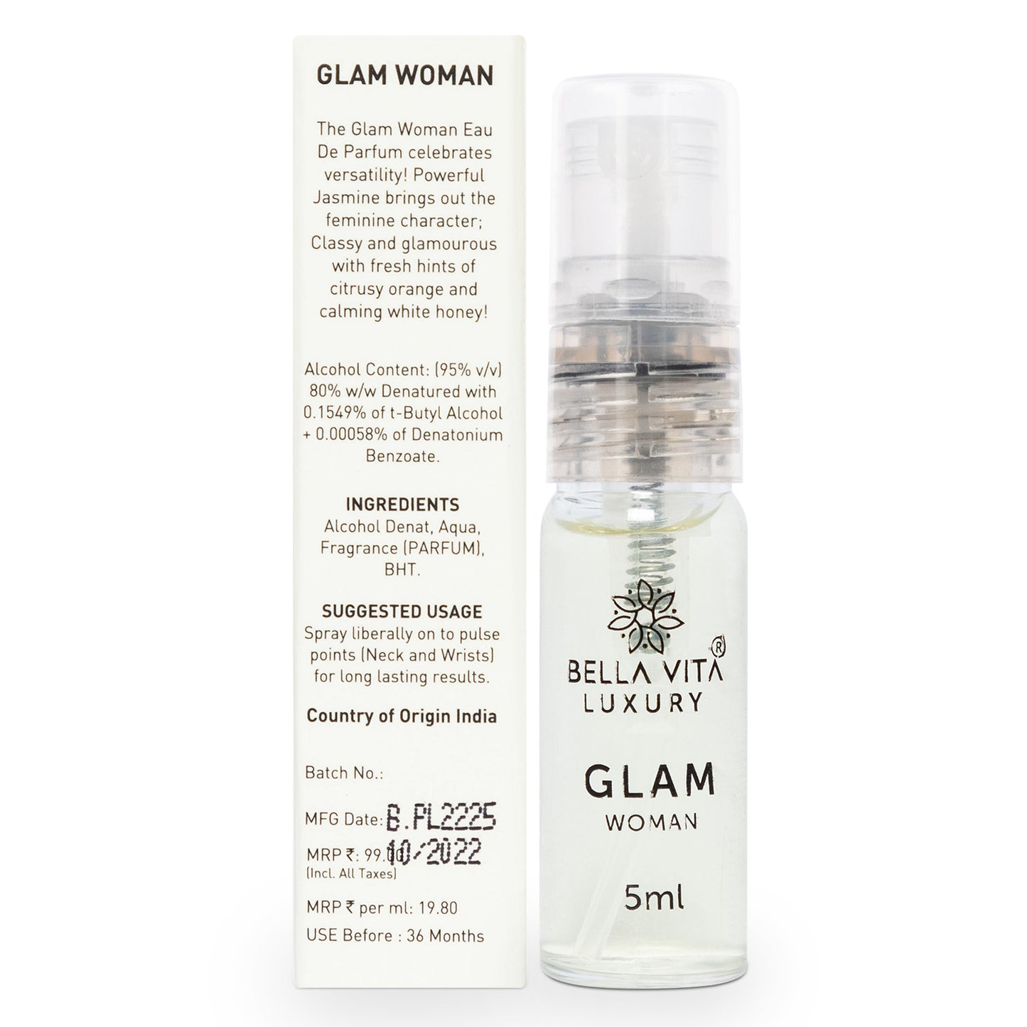 Bella Vita Luxury Glam Women Perfume - 5ml/Female
