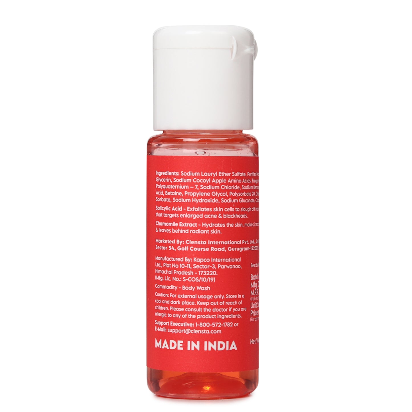 Clensta Salicylic Acid Anti Acne Body Wash - 20ml