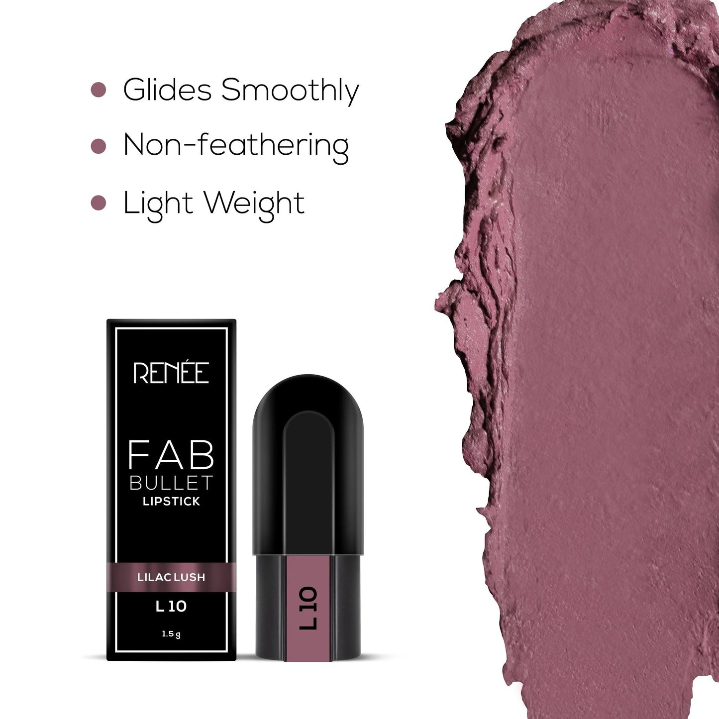Renee Fab Bullet Lipstick - L 10 Lilac Lush (1.5g)