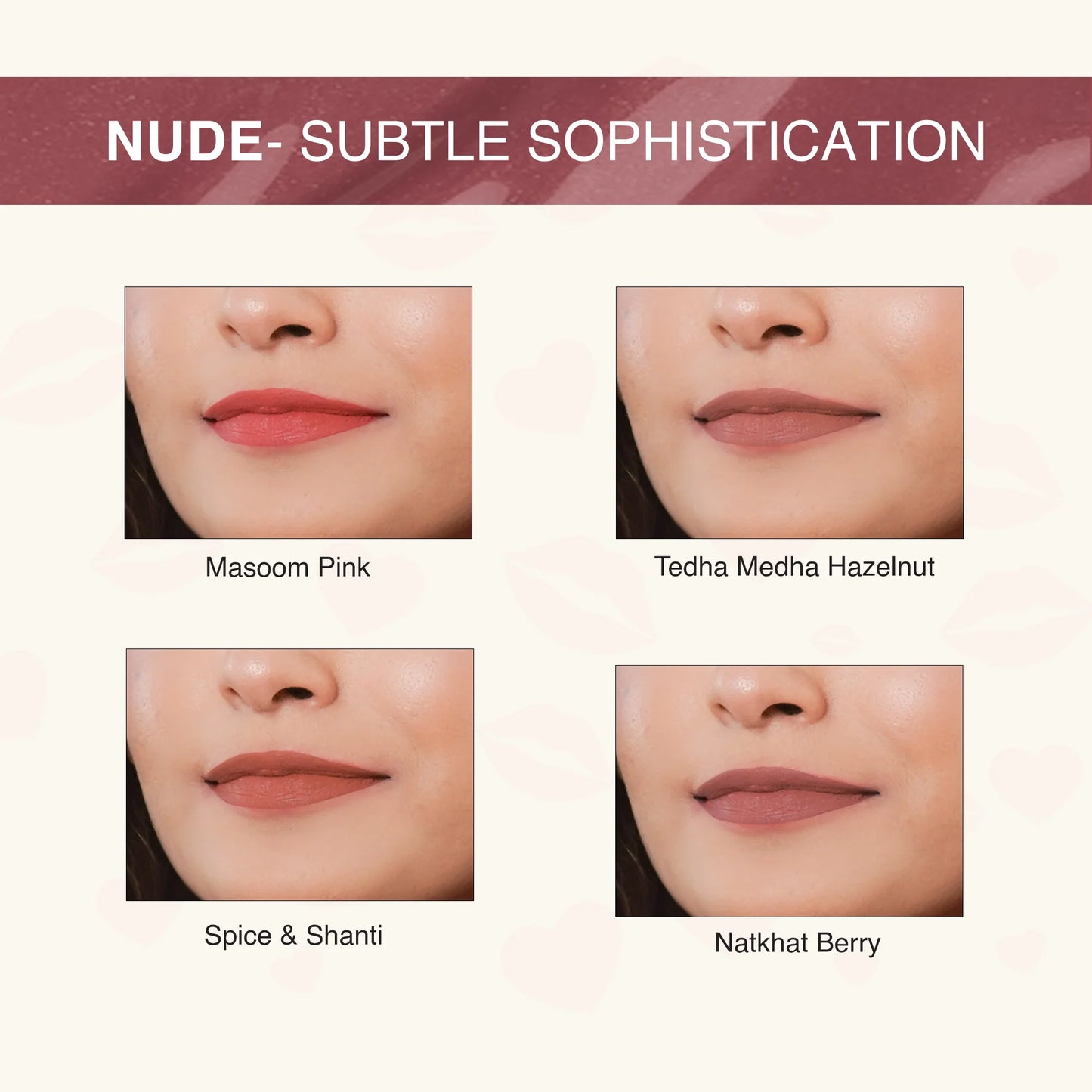 Tedha Medha Hazelnut (Brown & Pink Hue) Lipstick With SPF 3.5ml - Nourish Mantra