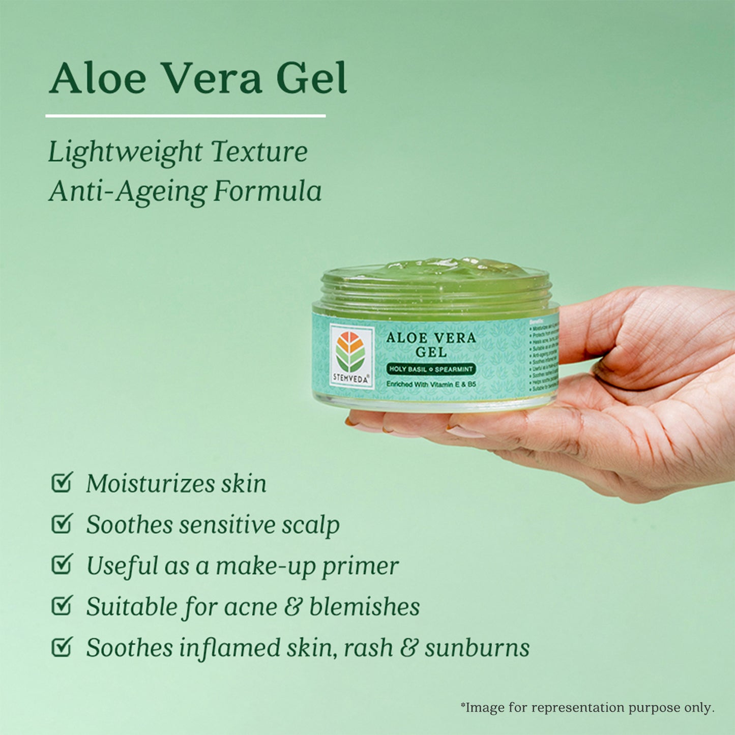 Aloe Vera Gel (Holy Basil Spearmint) - 25g