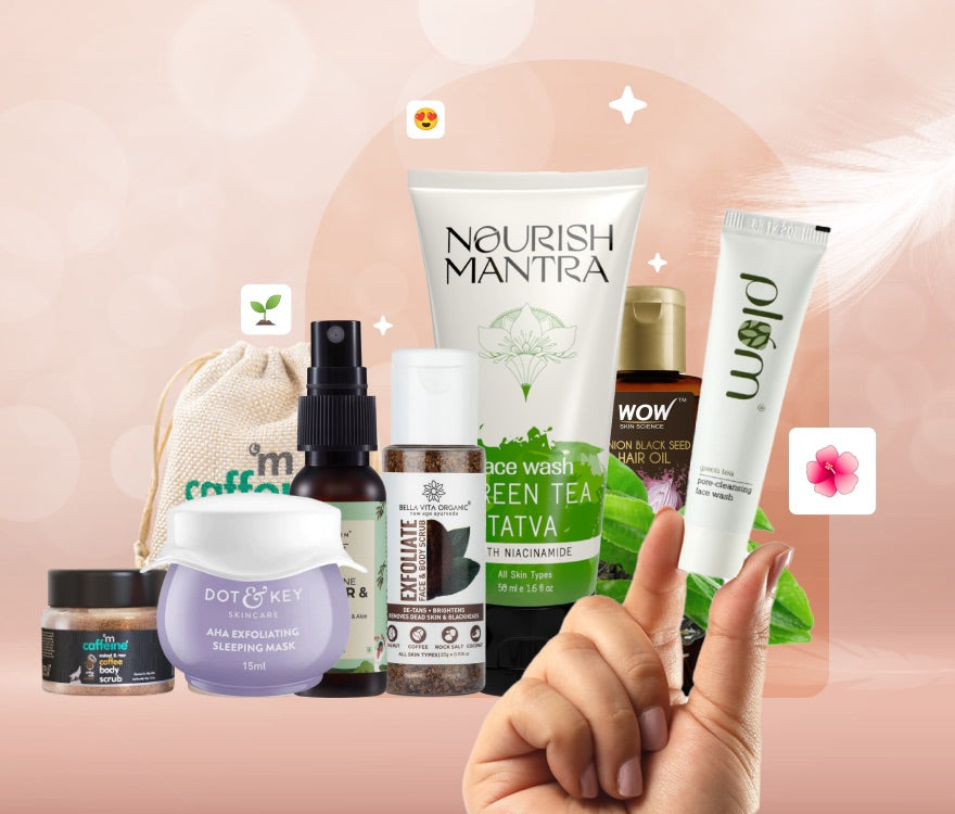 Minis from mCaffeine, Dot & Key, Bella Vita, Nourish Mantra, WOW and Plum