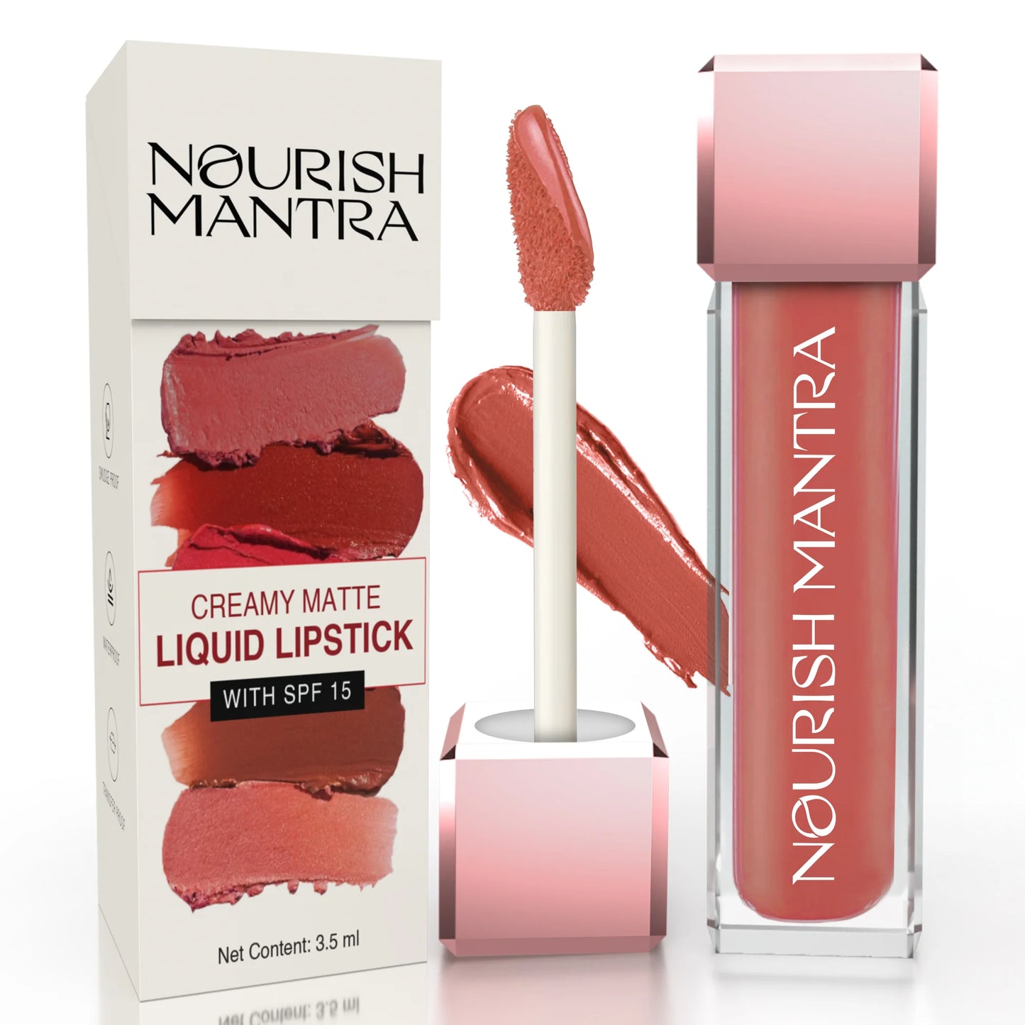 Spice & Shanti (Flame Coral) Lipstick With SPF 3.5ml - Nourish Mantra