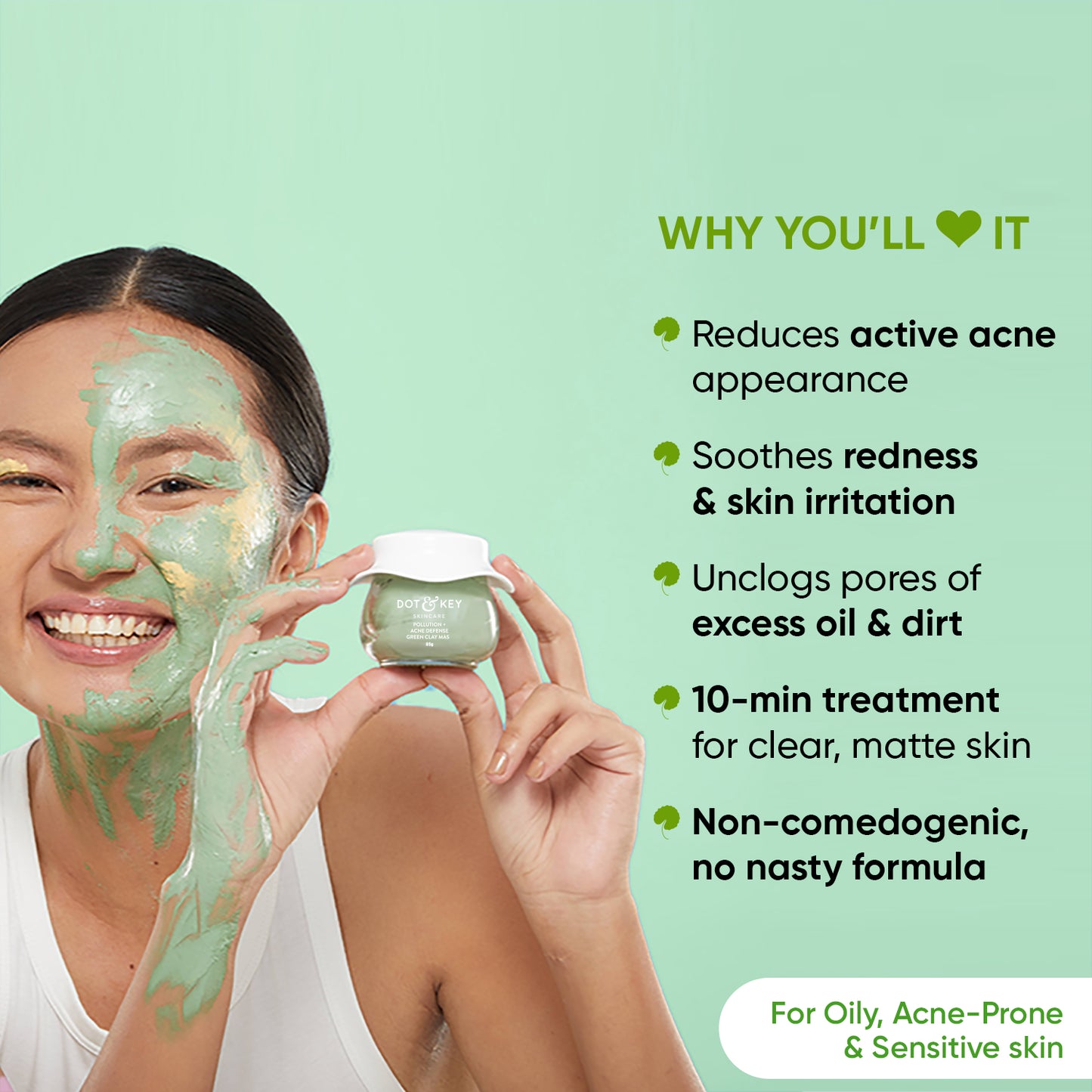 Dot & Key Pollution + Acne Defense Green Clay Mask MINI