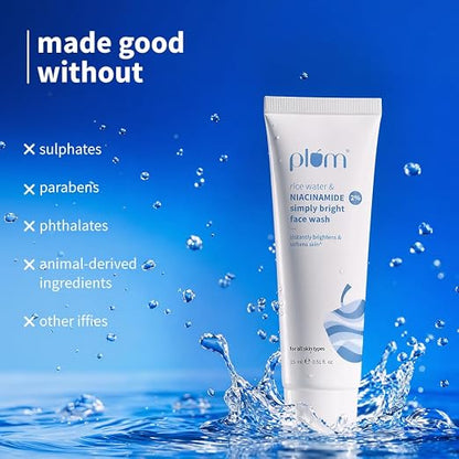 Plum Rice Water 2% Niacinamide Simply Bright Face Wash- 15ml