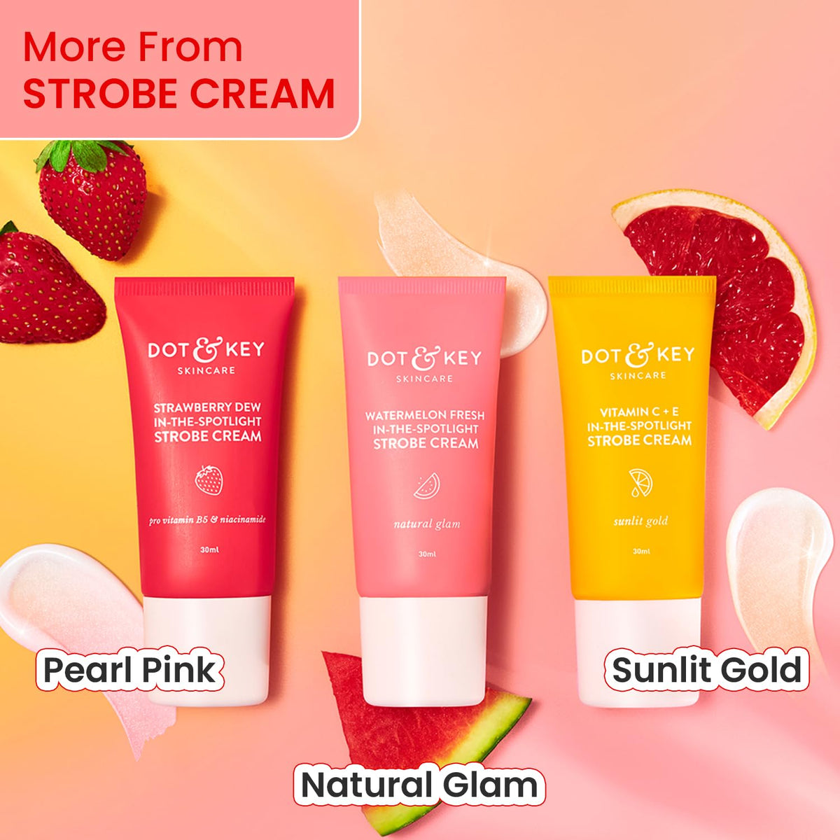 Dot & Key Strawberry Dew Brightening Moisturizer (Niacinamide & Peptides) - 15g