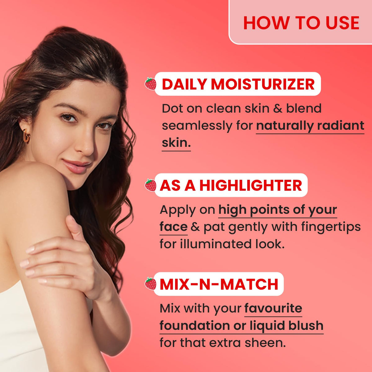 Dot & Key Strawberry Dew Brightening Moisturizer (Niacinamide & Peptides) - 15g
