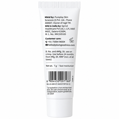 Plum 2% Niacinamide & Rice Water Clear Moisturizer Gel Cream -7g