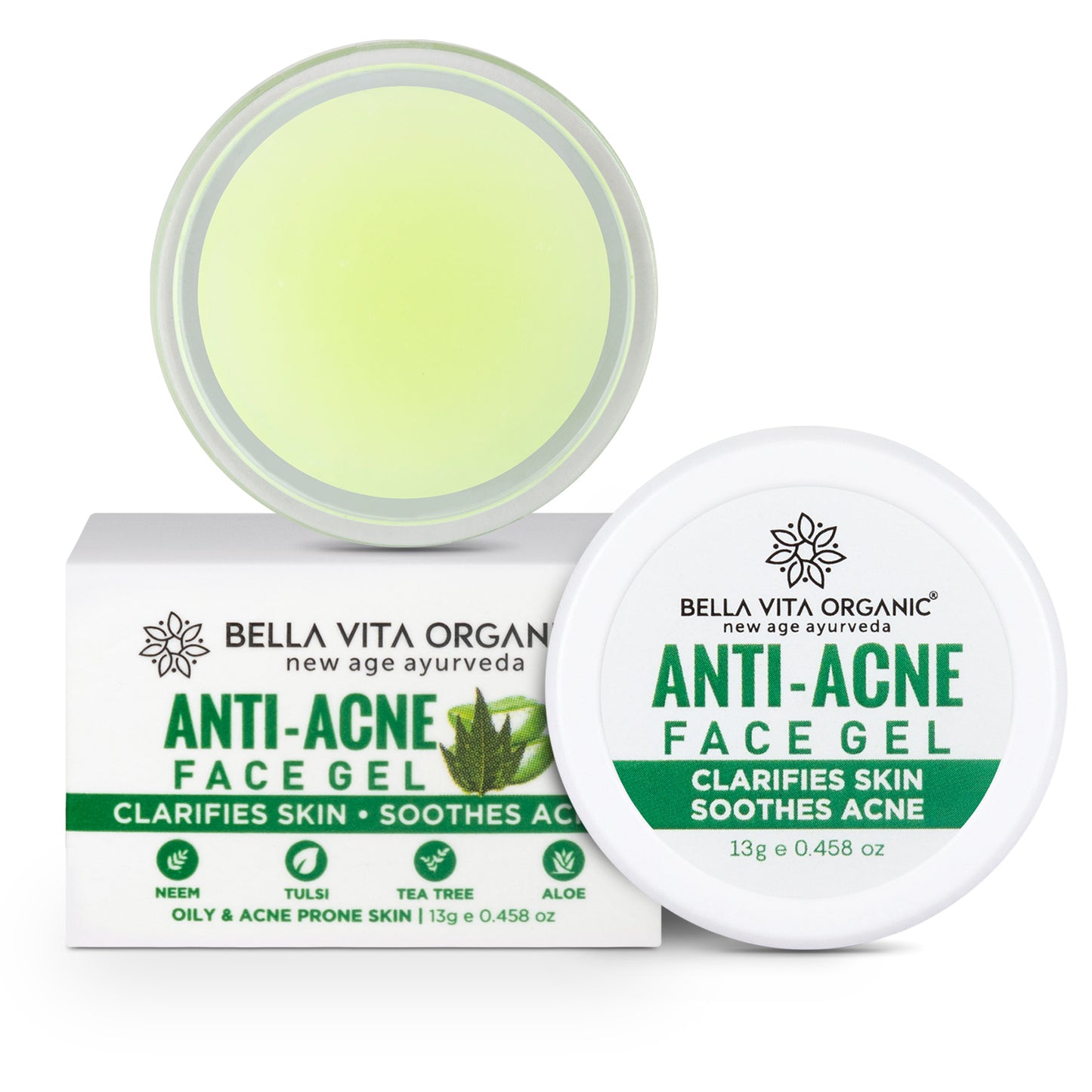 Bella Vita Organic Anti Acne Face Gel - 13gm/Unisex