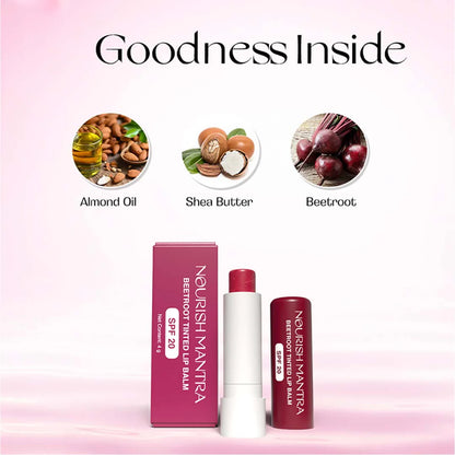 Beetroot Tinted Lip Balm-4g - Nourish Mantra