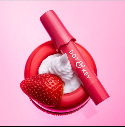 Dot & Key Meltie Lip Balm SPF 50+ PA+++, Strawberry Glaze, 2% Kojic -4g