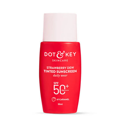 Dot & Key Strawberry Dew Tinted Sunscreen SPF 50+ PA++++ – 07 Caramel - 50g