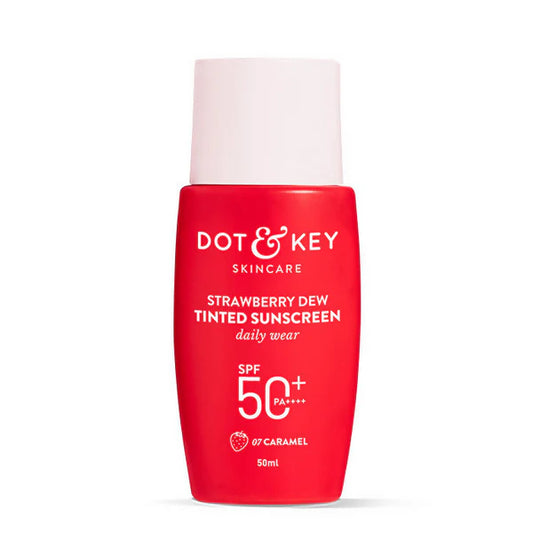 Dot & Key Strawberry Dew Tinted Sunscreen SPF 50+ PA++++ – 07 Caramel - 50g