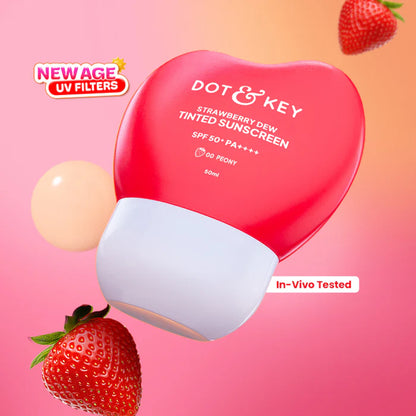 Dot & Key Strawberry Dew Tinted Sunscreen SPF 50+ PA++++ – 07 Caramel - 50g