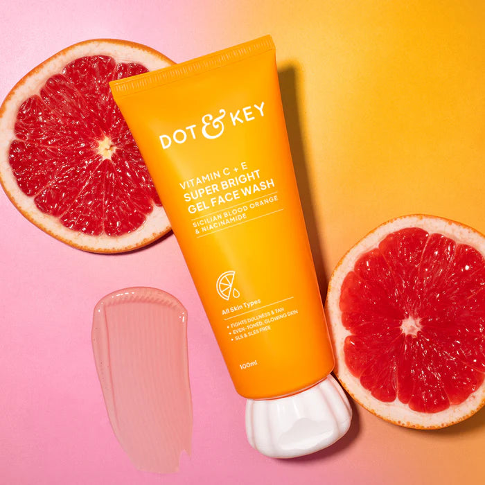 Dot & Key Vitamin C+E Super Bright Gel Face Wash, Sicilian Blood Orange & Niacinamide - 100ml