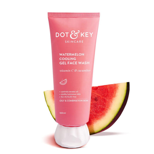 Dot & Key Watermelon Cooling Gel Face Wash, Vitamin C & Cucumber -100ml