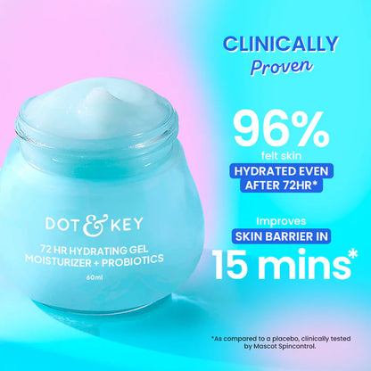 Dot & Key 72HR Hydrating Gel Moisturizer + Probiotics, 5 Ceramides & Hyaluronic - 60ml