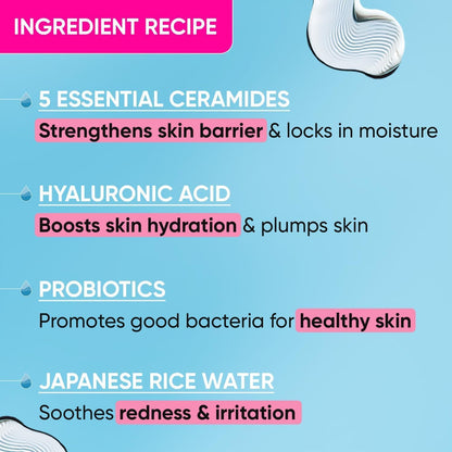 Dot & Key Barrier Repair+ Hydrating Gentle Face Wash, 5 Ceramides & Japanese Rice Water -100ml