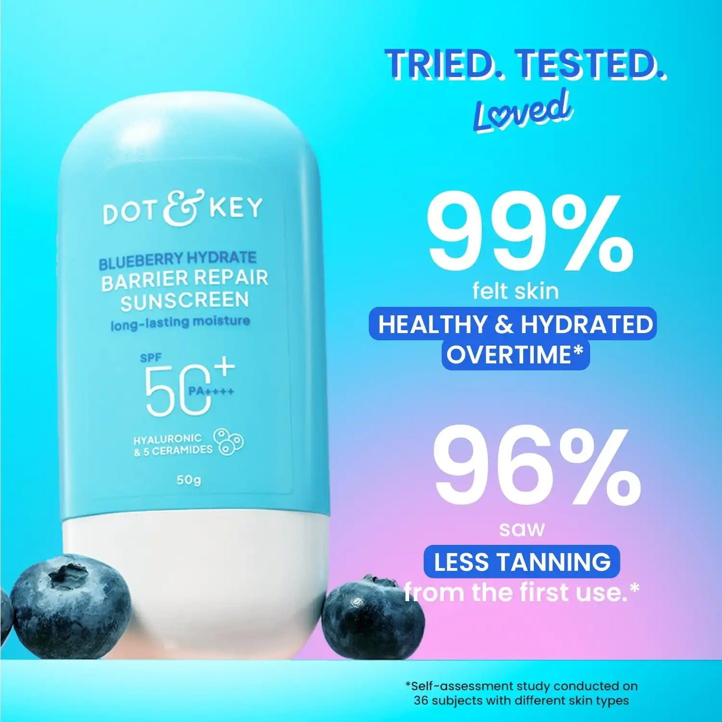 Dot & Key Blueberry Hydrate Barrier Repair Sunscreen SPF 50+ PA++++ -50gm