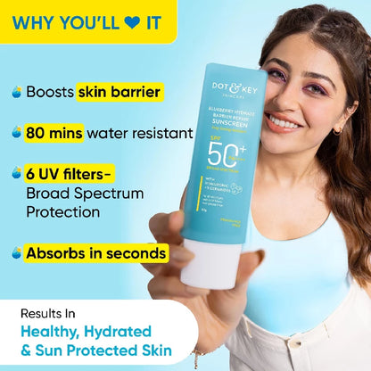 Dot & Key Blueberry Hydrate Barrier Repair Sunscreen SPF 50+ PA++++ -50gm