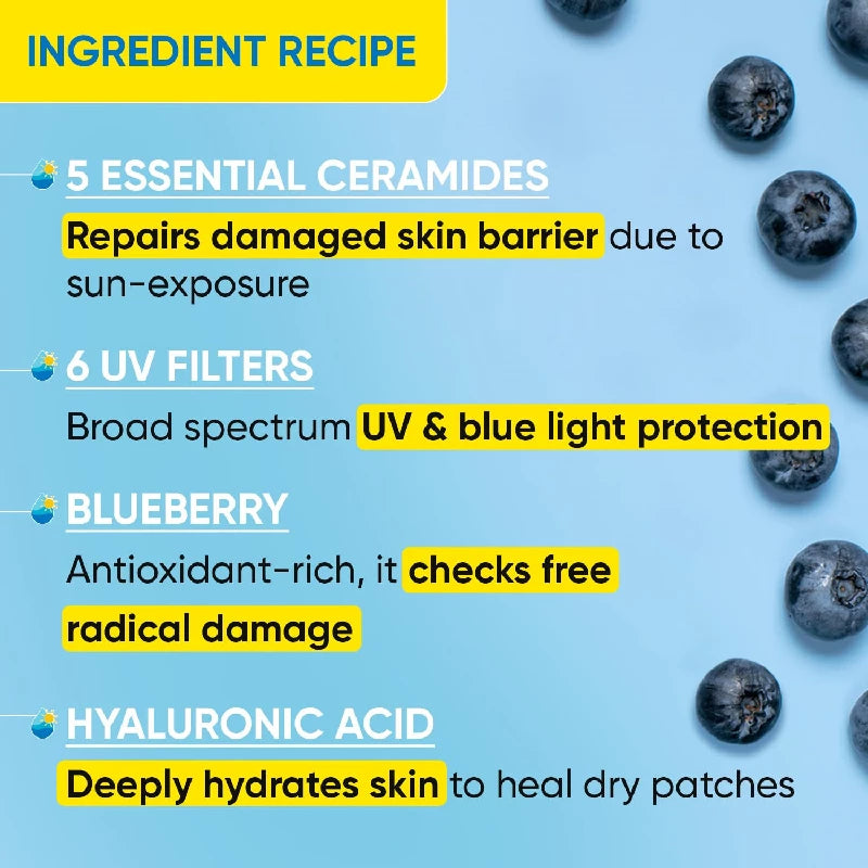 Dot & Key Blueberry Hydrate Barrier Repair Sunscreen SPF 50+ PA++++ -50gm