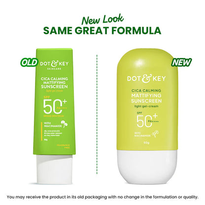 Dot & Key Cica Calming Mattifying Sunscreen SPF 50+ PA++++ - 50gm