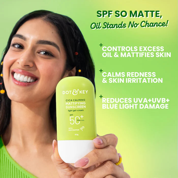 Dot & Key Cica Calming Mattifying Sunscreen SPF 50+ PA++++ - 50gm