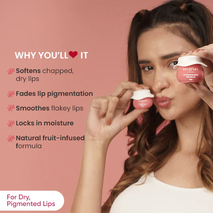 Dot & Key Lip Plumping Mask with Vitamin C + E - 15ml