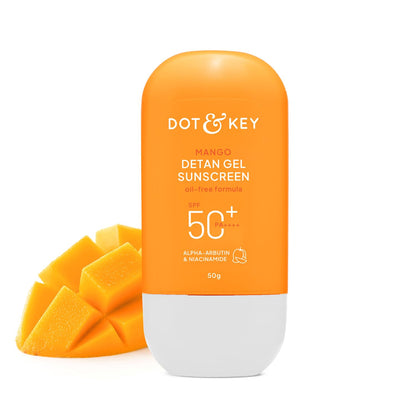Dot & Key Mango Detan Gel Sunscreen SPF 50+ PA++++, Oil-Free - (50g)