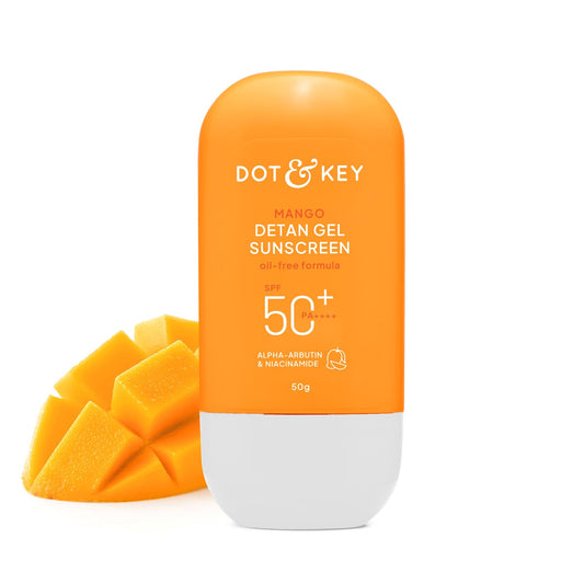Dot & Key Mango Detan Gel Sunscreen SPF 50+ PA++++, Oil-Free - (50g)
