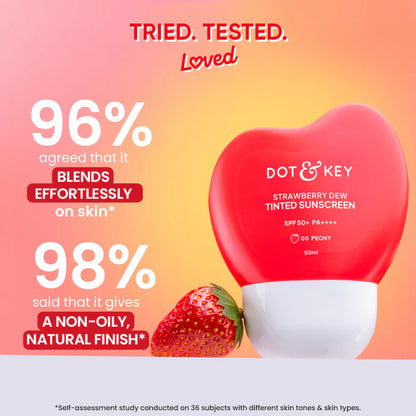 Dot & Key Strawberry Dew Tinted Sunscreen SPF 50+ PA++++ – 07 Caramel - 50g