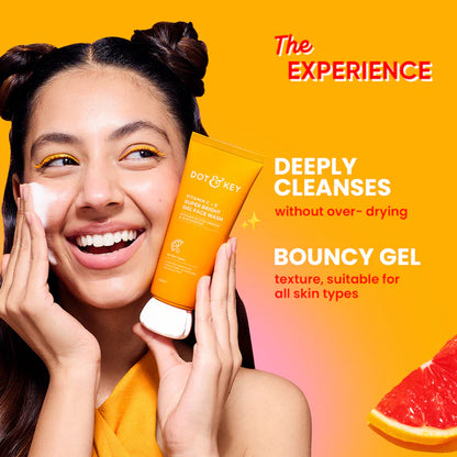 Dot & Key Vitamin C+E Super Bright Gel Face Wash, Sicilian Blood Orange & Niacinamide - 100ml