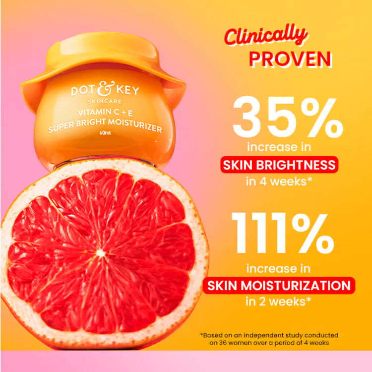 Dot & Key Vitamin C + E Super Bright Moisturizer with Sicilian Blood Orange -60ml