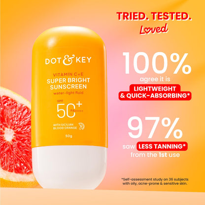 Dot & Key Vitamin C + E Super Bright Sunscreen SPF 50+ PA++++  -50g