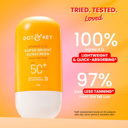 Dot & Key Vitamin C + E Super Bright Sunscreen SPF 50+ PA++++  (50g)