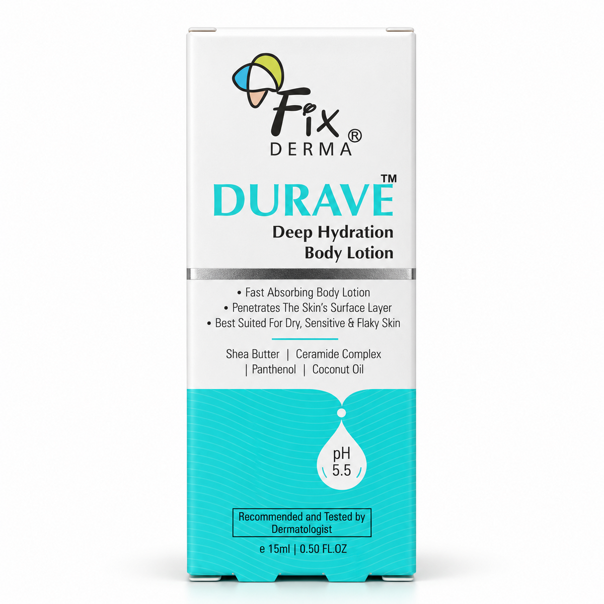 Fixderma Dewrav Deep Hydrating Body Lotion with Ceramide & Shea Butter, Moisturizer for Dry Skin -15ml