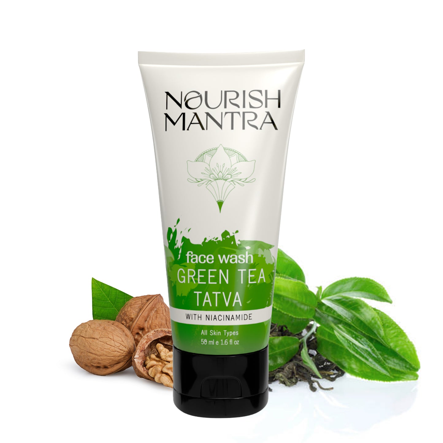 Green Tea Face Wash 50g - Nourish Mantra