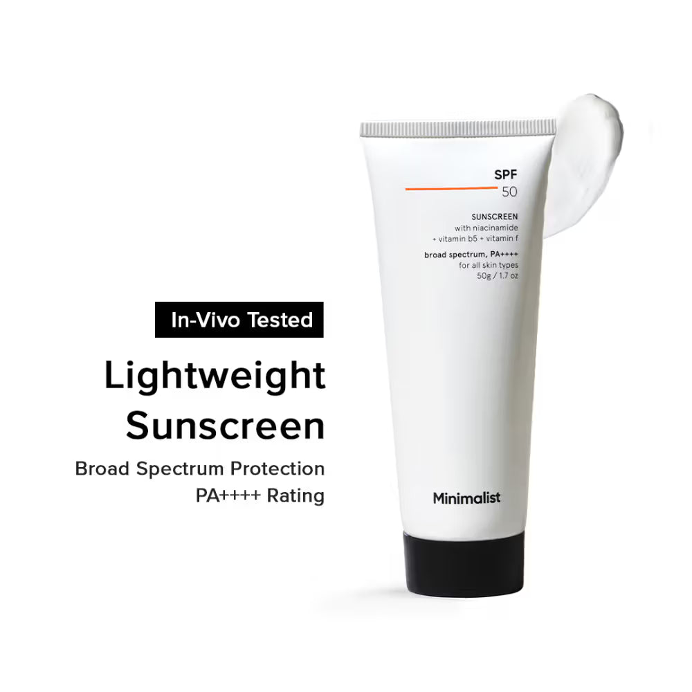 Minimalist SPF 50 PA++++ Sunscreen with Niacinamide - 50g