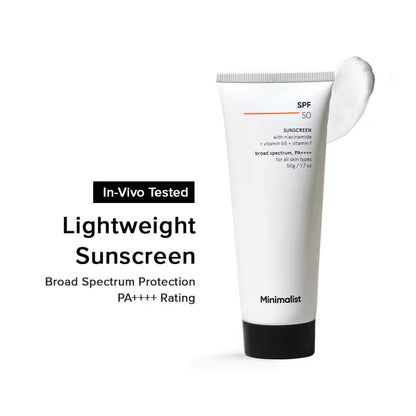 Minimalist SPF 50 PA++++ Sunscreen with Niacinamide - 50g