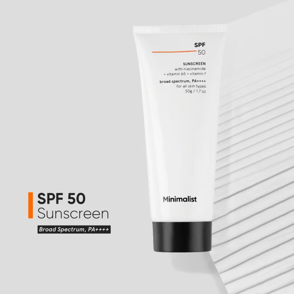 Minimalist SPF 50 PA++++ Sunscreen with Niacinamide - 50g