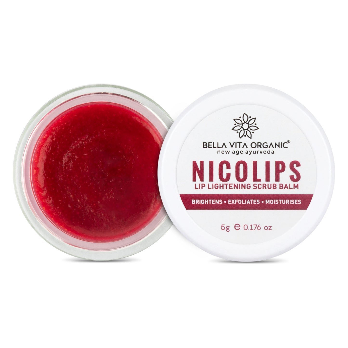 Bella Vita Organic Nicolips Lip Lightening Scrub Balm - 5gm/Unisex