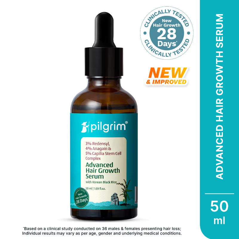 Pilgrim 3% Redensyl 4% Anagain Rosemary Korean Black Rice Hair Growth Serum - 25ml