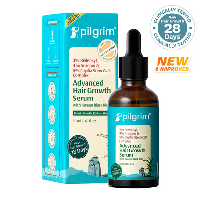 Pilgrim 3% Redensyl 4% Anagain Rosemary Korean Black Rice Hair Growth Serum - 25ml