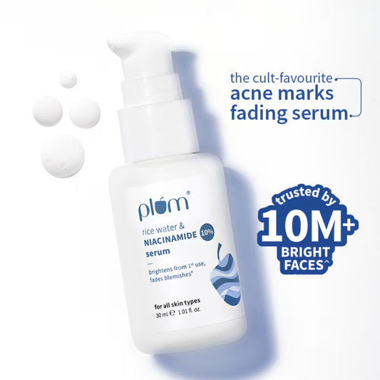 Plum 10% Niacinamide Brightening Face Serum with Rice Water - 15ml