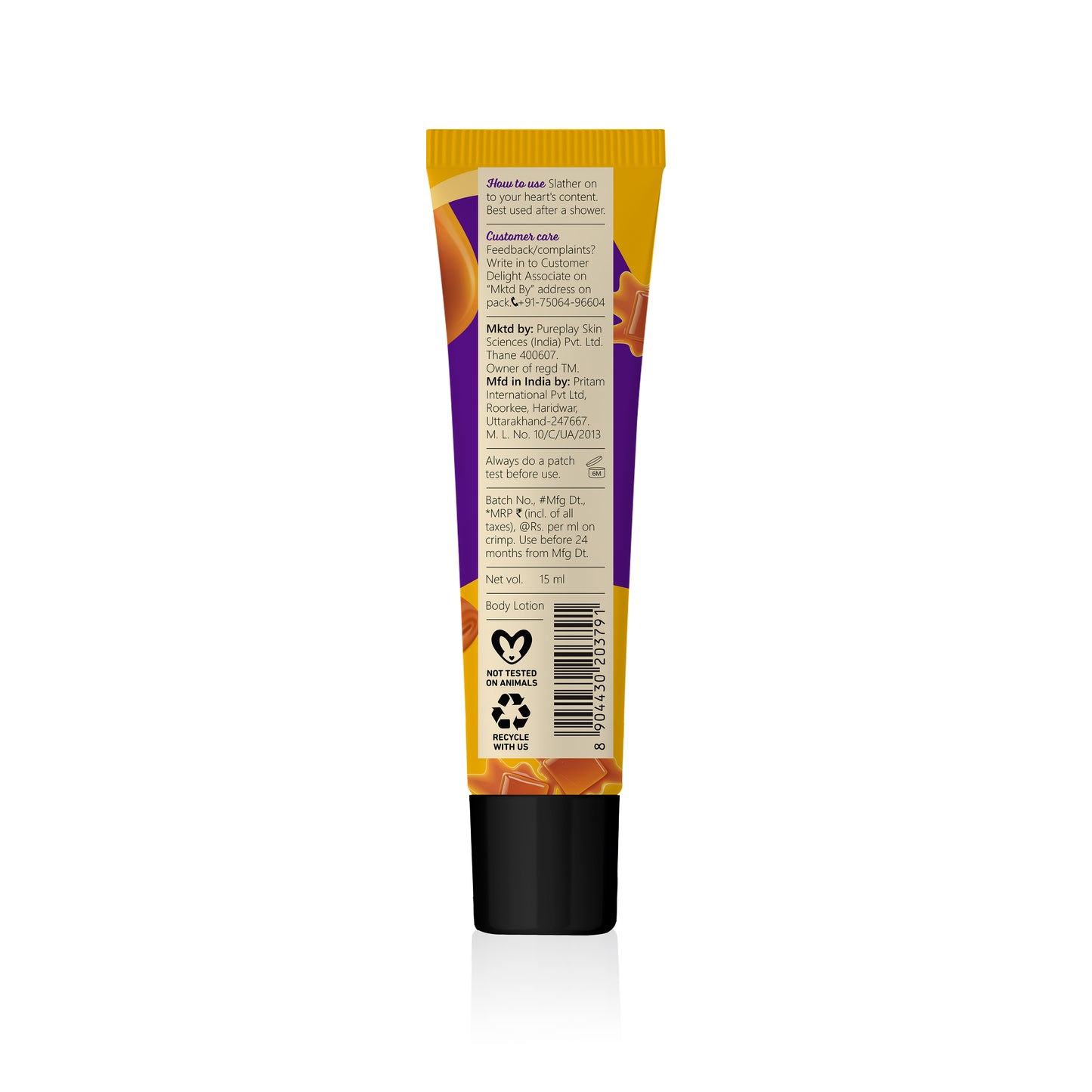 Plum BodyLovin Vanilla Caramello Body Lotion with Cocoa Butter and Pro Vitamin B5 (15ml)