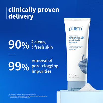 Plum 2% Niacinamide Face Wash with Rice Water - 100ml
